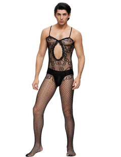 Men's Swirl Cut Out Bodystocking by Scandals