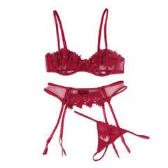 a pair of red lingerie on a white background