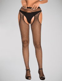 Thumbnail for Scandals Dimond Fishnet Suspender Tights Stockings & Hosiery Scandals Lingerie 