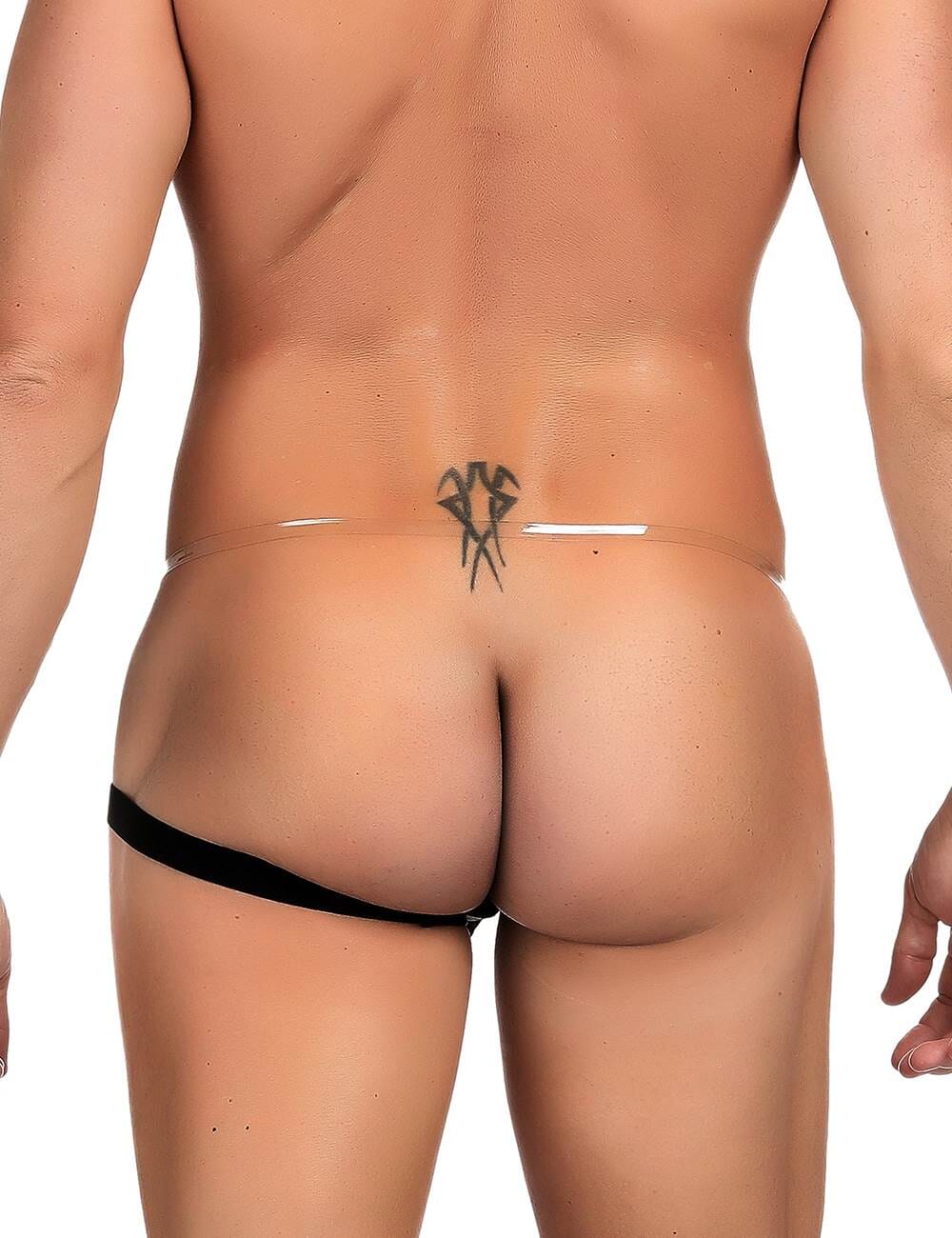 Scandals Wet Look Illusion Thong For Men Menswear Scandals Lingerie 