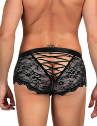 Thumbnail for a man wearing a black underwear with lace