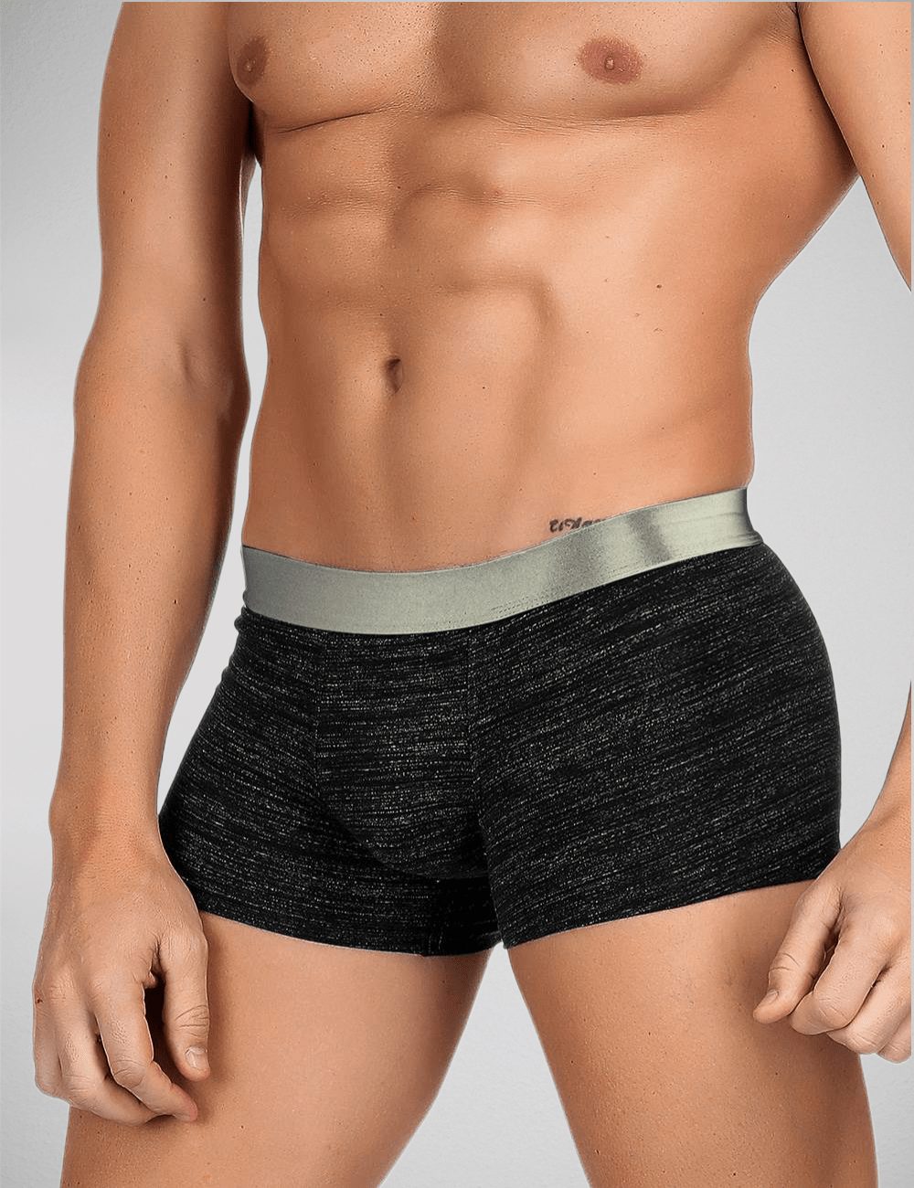 Men's Scandals Cotton Trunks, breathable and comfortable underwear for all-day wear, shown in black with a snug fit.