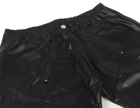 Thumbnail for Scandals Men's Open Crotch Black Wet Look Trousers Bondage & Fetishwear - Wet-Look Scandals Lingerie 