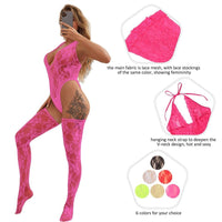 Thumbnail for a woman wearing a pink lingerie and stockings