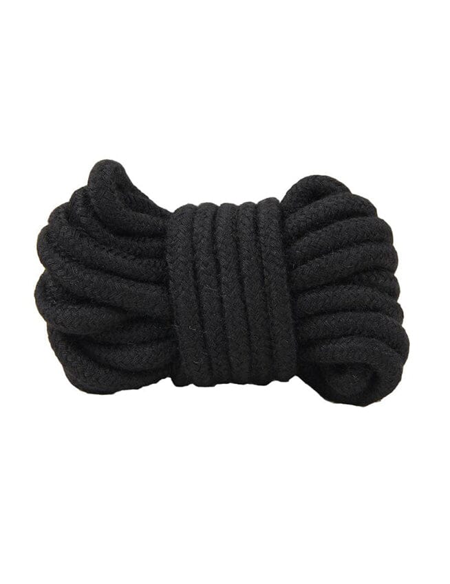 a black rope on a white background