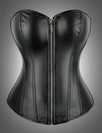 Thumbnail for Wet Look Faux Leather Corset by Scandals - Sleek, Alluring Design for Confident Style