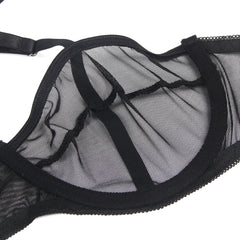 Scandals Two Piece Underwired Mesh Set With Corseted Back & Leg Straps Lingerie Sets Scandals Lingerie 