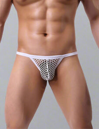 Thumbnail for a man wearing a white stringy underwear