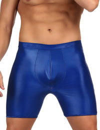 Thumbnail for Men's Leather Assless Pants with Exposed Hips - Stand out in Wet Look Shorts Menswear Scandals Lingerie 
