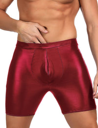 Thumbnail for Men's Leather Assless Pants with Exposed Hips - Stand out in Wet Look Shorts Menswear Scandals Lingerie 