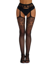 Thumbnail for a woman wearing a black lingerie and stockings