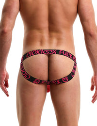 Thumbnail for a man wearing a black and pink jockie