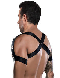Thumbnail for a man with tattoos wearing a black harness