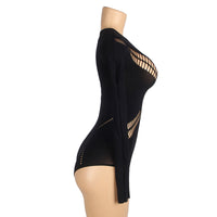 Thumbnail for a mannequin wearing a black bodysuit with cutouts