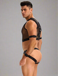 Thumbnail for a man in a black underwear with a harness