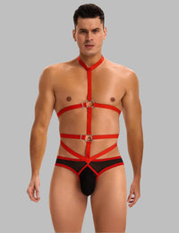 Men's Bondage Inspired Harness Bodysuit by Scandals Menswear