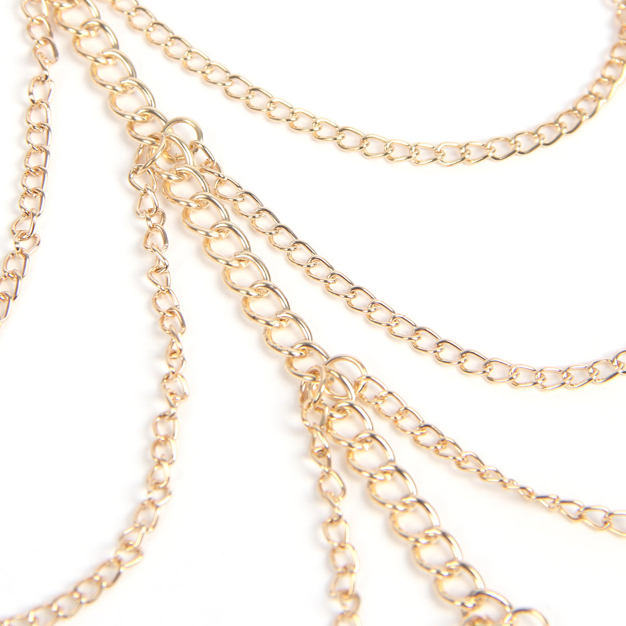 Stylish Gold Four Layer Chain Leg Garter by Scandals - A chic and alluring chain leg garter for the modern individual.