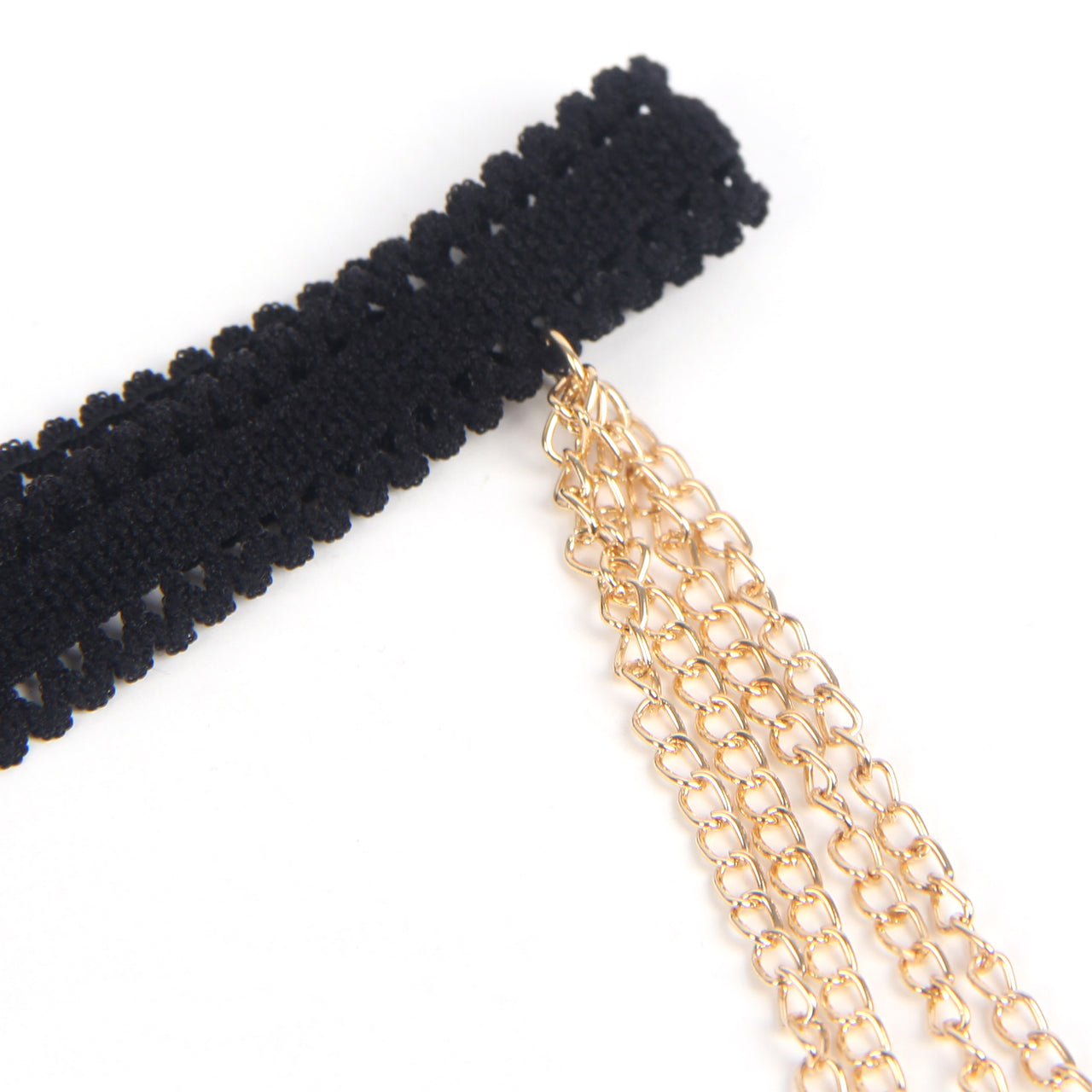 Sophisticated Gold Chain Leg Ring Garter by Scandals - Elevate your aesthetics with this exquisite four layer chain leg garter.