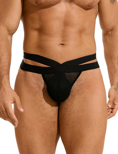 Black Sexy Mesh Breathable Men's Thong