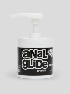 Doc Johnson Natural Anal Glide Lubricant - Petrolatum-based Formula for Hot Anal, Easy Pump Dispenser, 134g
