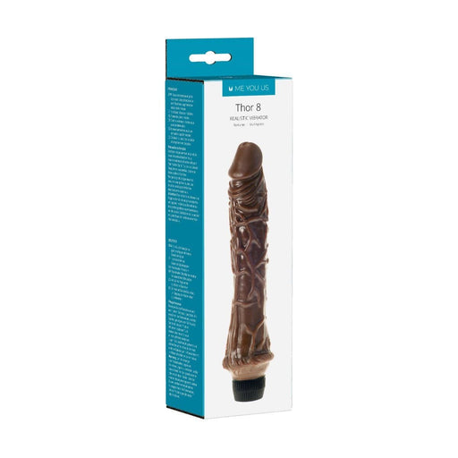 Thor 8" Viking Cock in Brown Vibrating Dongs Me You Us (ABS) 