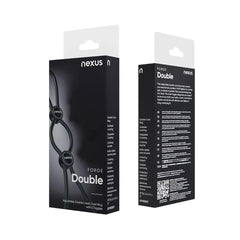 Luxury FORGE Double Adjustable Lasso Silicone Cock Ring - Black, ideal for lovers seeking the perfect adjustable cock ring experience.