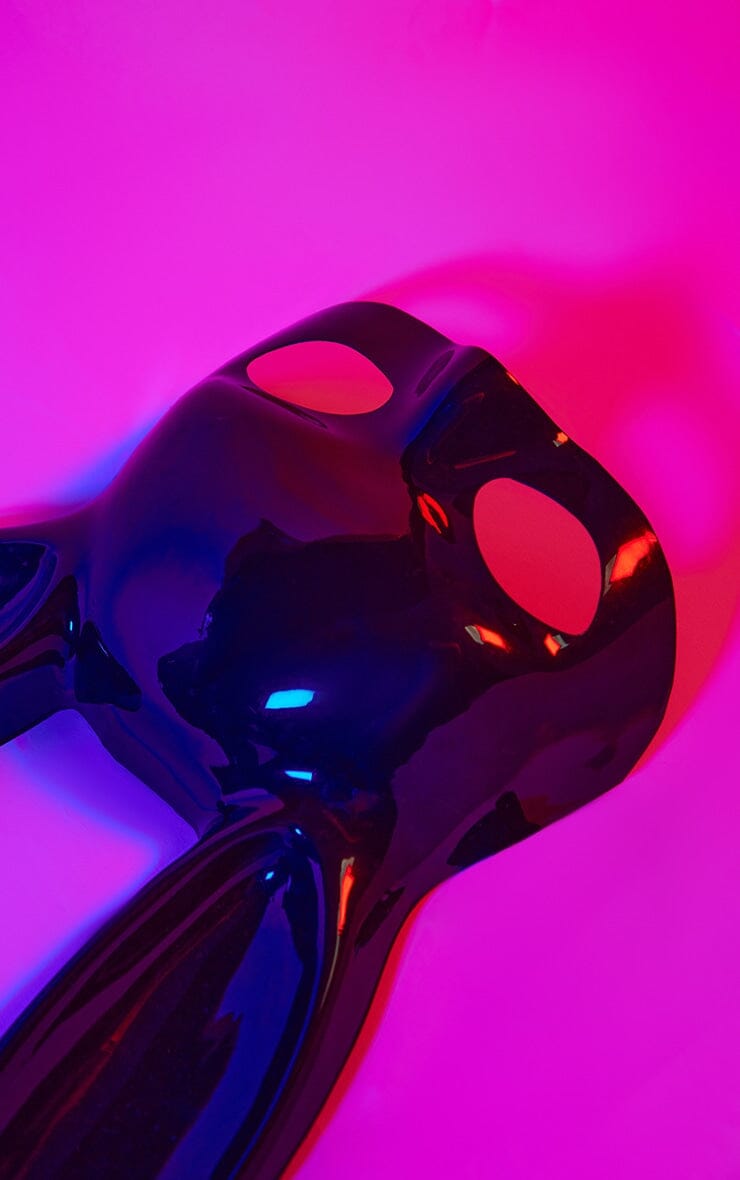 Black rabbit mask from Scandals costume collection featuring sleek design and seductive style for costume accessories.