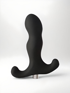 Aneros Vice Silicone Vibrating Prostate Massager elegantly displayed, showcasing its luxurious design and smooth black silicone finish.