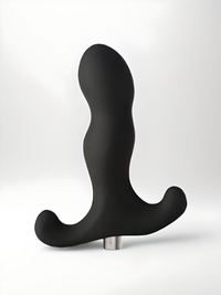 Aneros Vice Silicone Vibrating Prostate Massager elegantly displayed, showcasing its luxurious design and smooth black silicone finish.