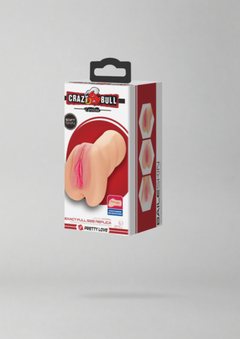 Close-up view of the CRAZY BULL CAROLINE Vagina Stroker's thick-ribbed love tunnel ensuring maximum stimulation and satisfaction.