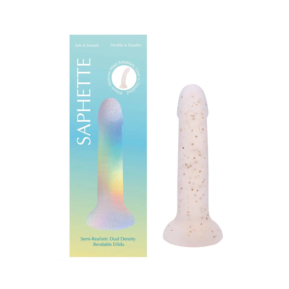 Luxury Star Strap-On Dildo featuring a shimmering design with coppery flecks and golden stars, perfect for enhancing pleasure.