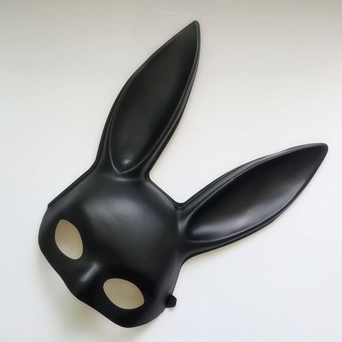 Plastic Bunny Mask Rabbit Masquerade Mask Bunny Ear Half Mask Party Ball Mask Cosplay Accessory for Easter Halloween