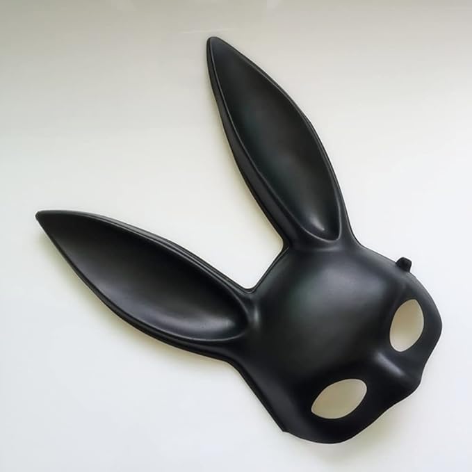 Plastic Bunny Mask Rabbit Masquerade Mask Bunny Ear Half Mask Party Ball Mask Cosplay Accessory for Easter Halloween