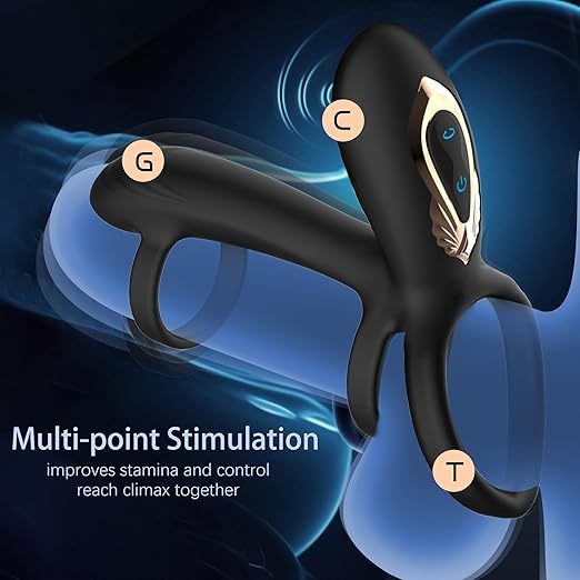 Luxurious 10 Function Couples Vibrator - G-Spot Stimulator with underlying technology for enhanced pleasure, showcasing its elegant design and features.