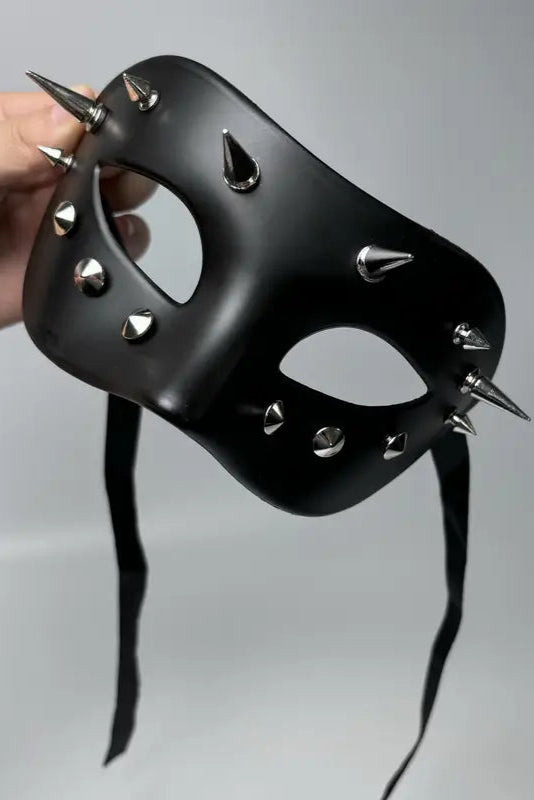 Elegant Spike and Studded Masquerade mask for Halloween featuring intricate designs, perfect for a lavish celebration. Ideal choice for anyone seeking a Spike and Studs mask.