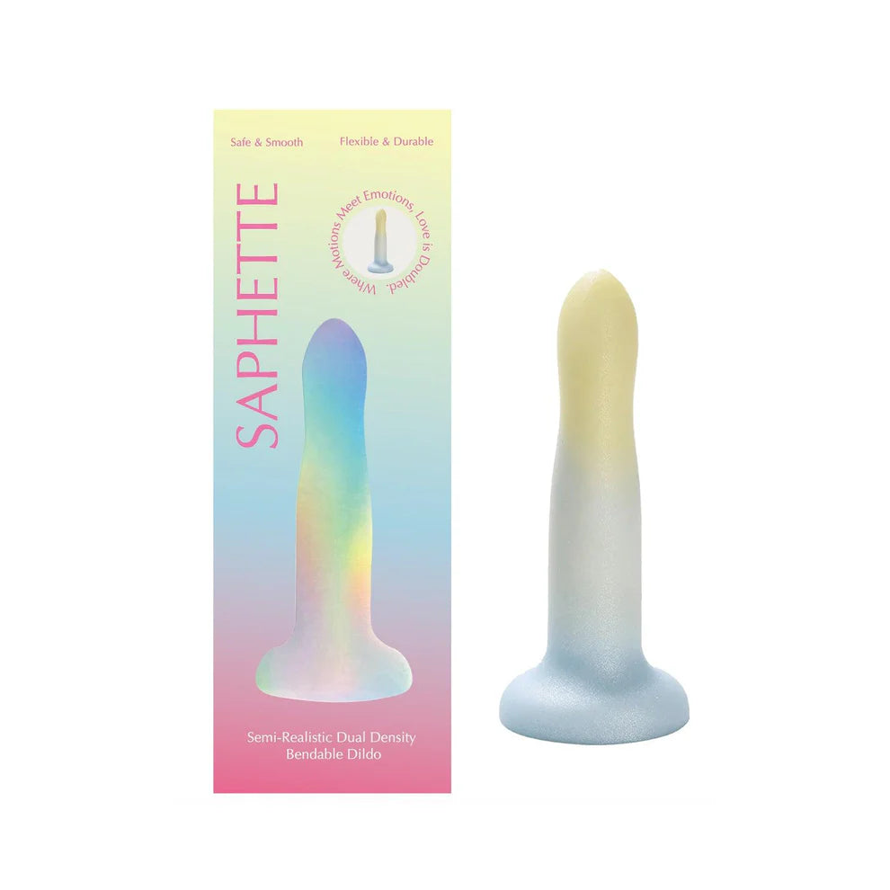 Artistic display of the Gradient Dildo with harness compatibility, emphasizing versatility for exhilarating duo-play sessions and enhanced intimacy.