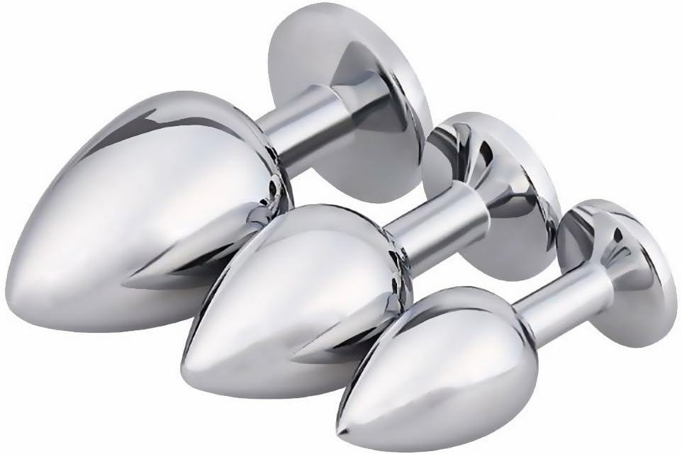 Scandals Metal Butt Plug with Crystal - Temperature Responsive Aluminium Plug