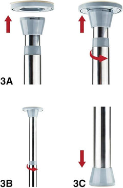 Close-up of the adjustable mechanism of the Ouch! Dance Pole, illustrating its ease of use and premium quality. Transform your space with this exquisite Dance Pole for a luxurious dance experience.
