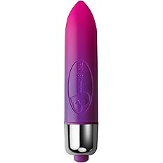 Rocks Off RO-80mm patterned bullet vibrator with 7 settings, compact design, ideal for discreet pleasure and stimulation.