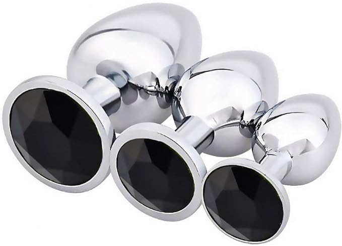 Scandals Metal Butt Plug with Crystal - Temperature Responsive Aluminium Plug