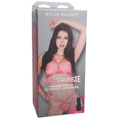 Main Squeeze Kylie Rocket ULTRASKYN masturbator with adjustable suction and pressure control, featuring realistic design and soft material.