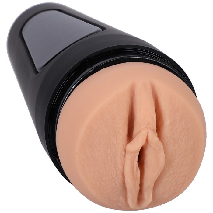 Exquisite close-up of the Doc Johnson Main Squeeze Lily Larimar ULTRASKYN Stroker Pussy, emphasising the soft, textured interior.