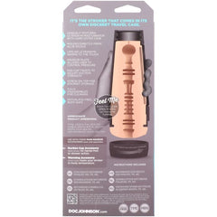 Main Squeeze Allie Nicole ULTRASKYN masturbator featuring realistic texture and compact design for solo pleasure.