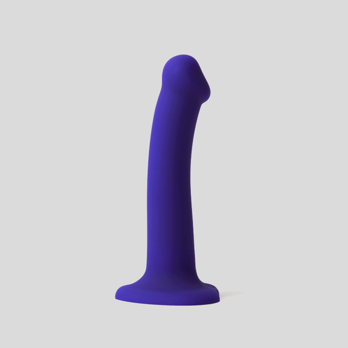 Elegant display of Strap On Me - Glow-LED Dildo Purple - M with a beautiful glow, perfect for enhancing intimate experiences.