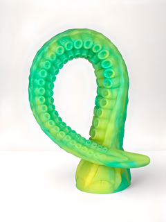 Scandals Tentacle Extra Long silicone dildo with textured suckers and suction cup base for versatile use.