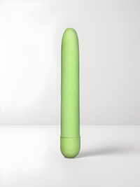 Gaia - The World's First Biodegradable Bullet Vibrator in a vibrant green tone, representing luxury and sustainability with its smooth, tapered silhouette.