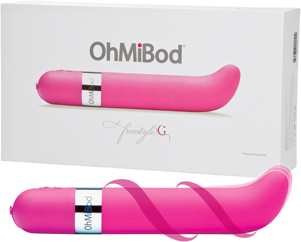 OhMiBod Freestyle G-Spot vibrator, wireless app-controlled toy with 7 vibration patterns, designed for G-spot stimulation.