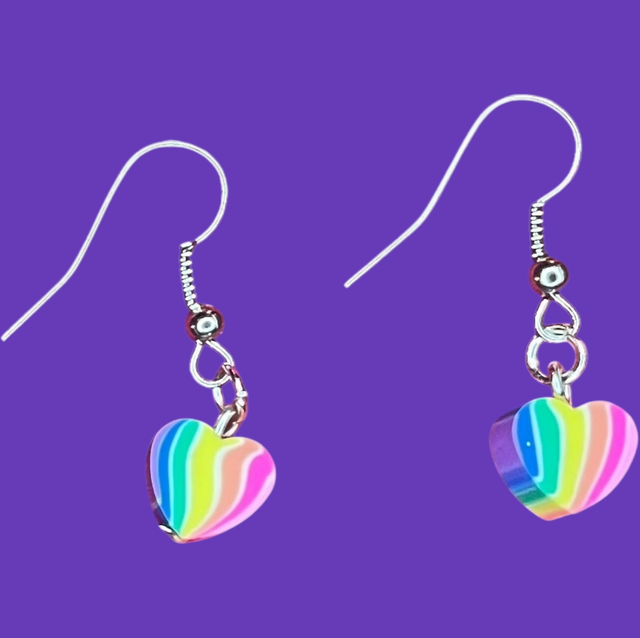 Rainbow Drop Earrings by Swing Bling