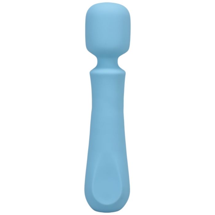 Elegant Doc Johnson Ritual Euphoria Blue Rechargeable Silicone Wand Vibrator showcasing soft silicone design for luxurious pleasure.