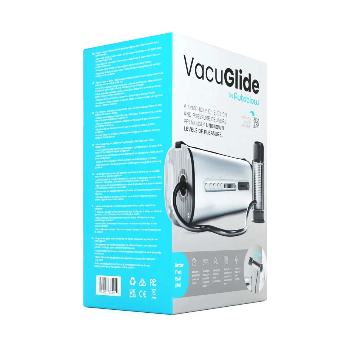 VacuGLIDE Autoblow: Premium Suction-Aided Milking Machine with Customizable Features, 3 Sleeves